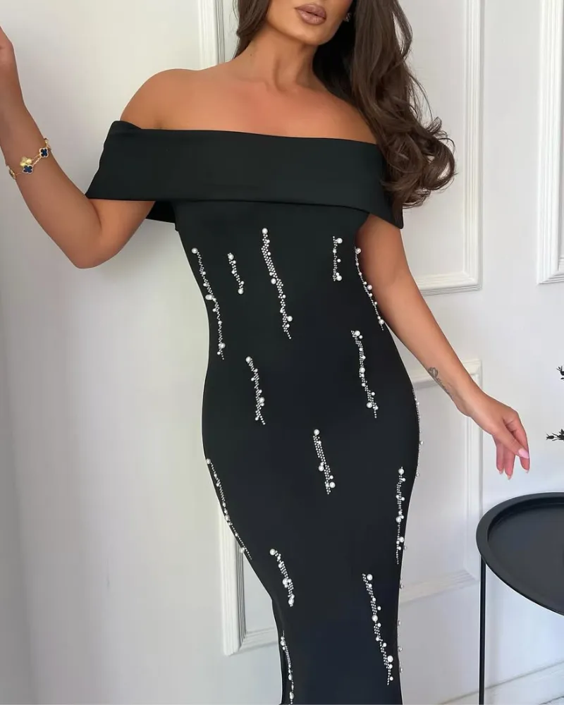 Off Shoulder Maxi Dress