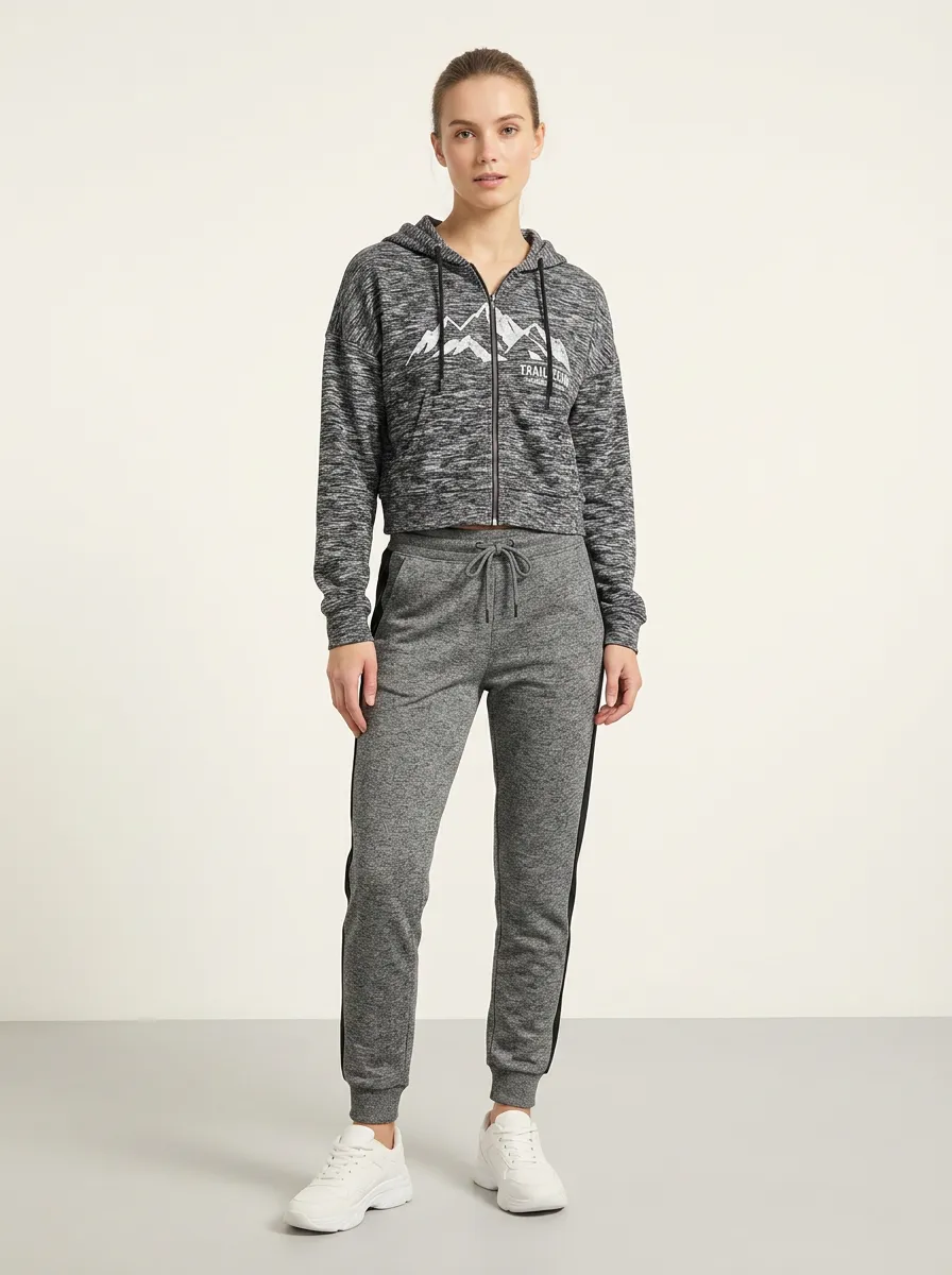 Women's Hiking Lover Mountain Trail Printed Jogger Set