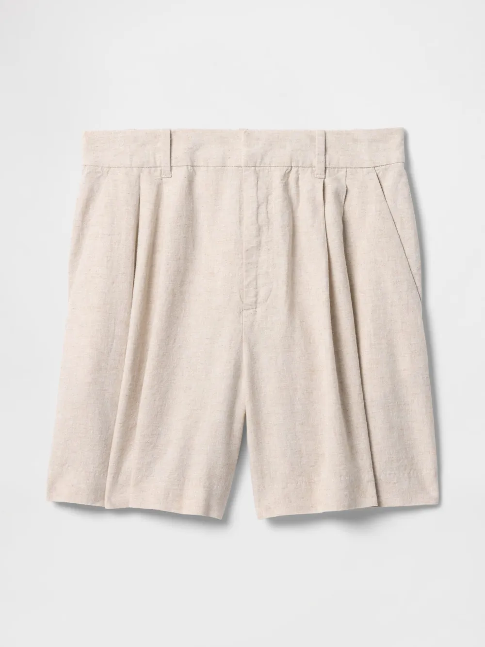 Solid Color Linen Shorts
