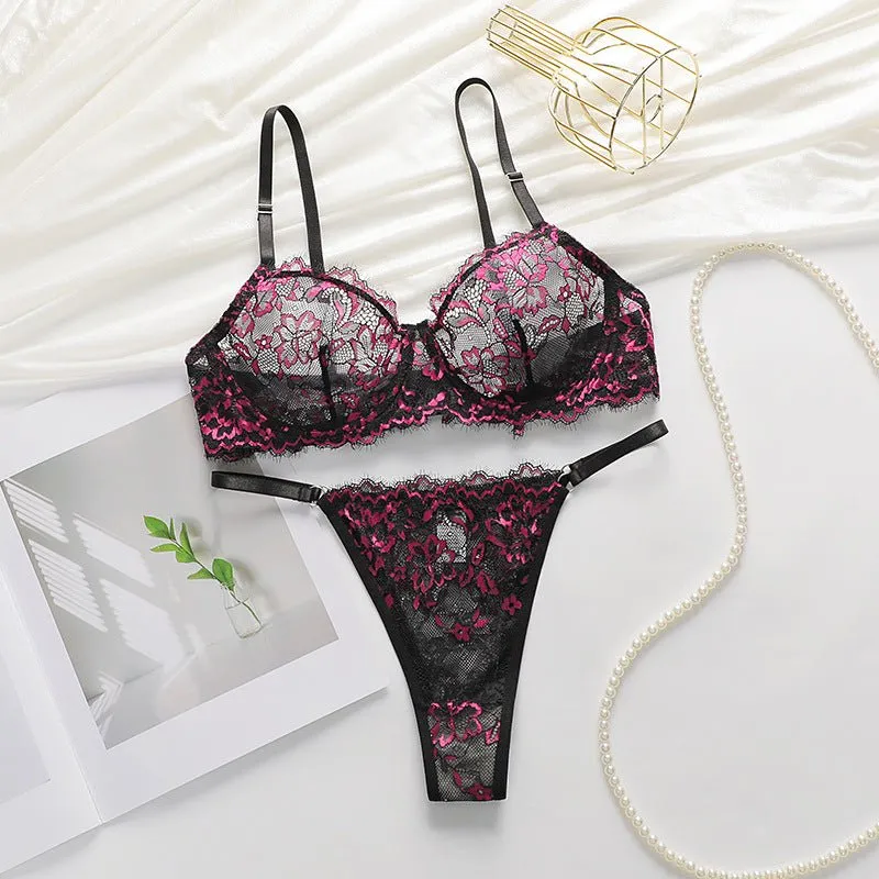Lightweight Lace Molded Cup Bra Set