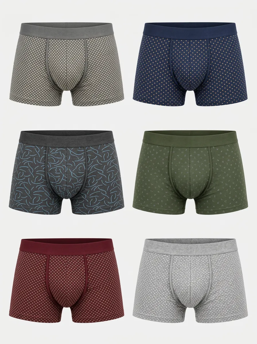 Men's Everett Polka Dot Dot Boxer Briefs 6-Pack