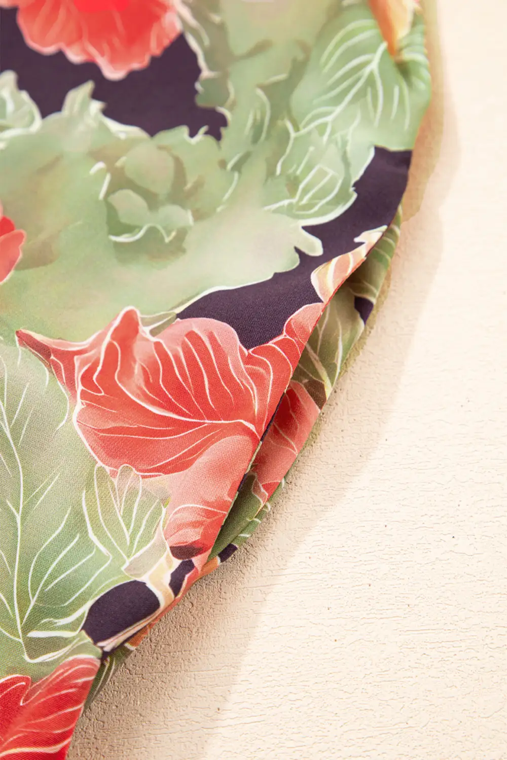 Drape Floral Printed V Neck Mini Dress
