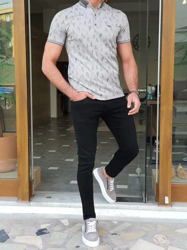 Minimal Slim Fit Cotton Polo Shirt