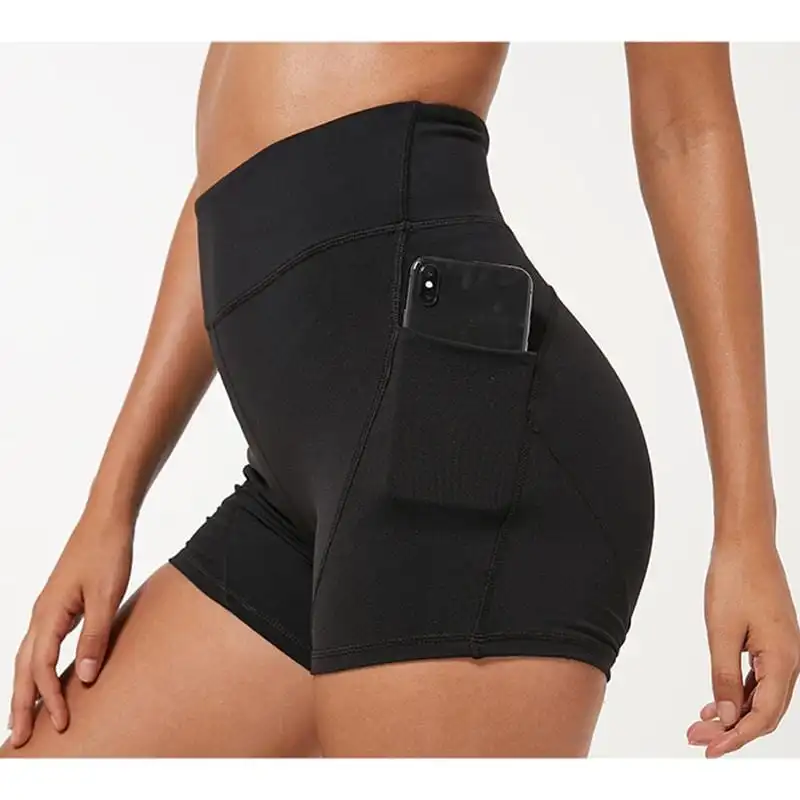 Side-Pocket Stretch Yoga Shorts