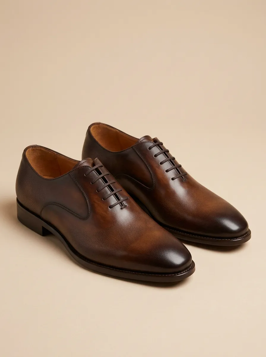 Men's Business Formal Perforated Leather Oxford Shoes
