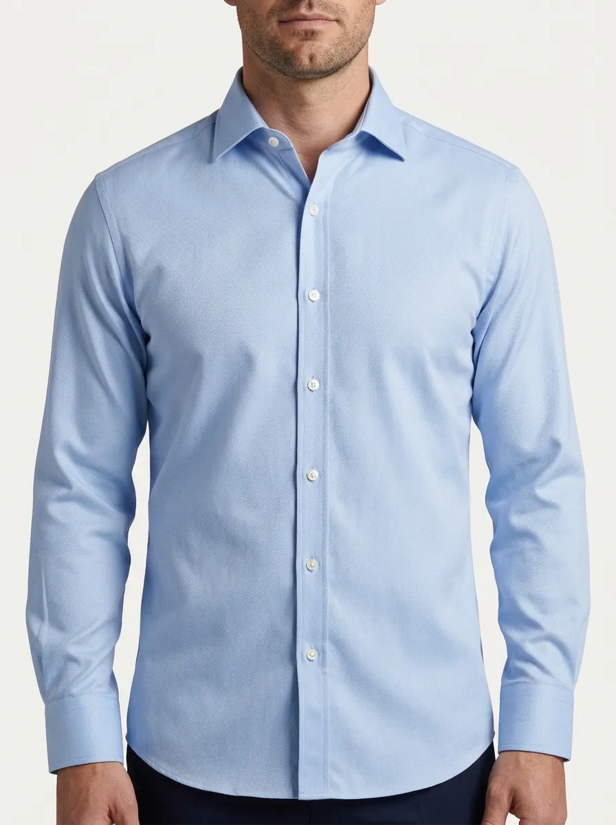 Men's Modern Textured Dress Shirt