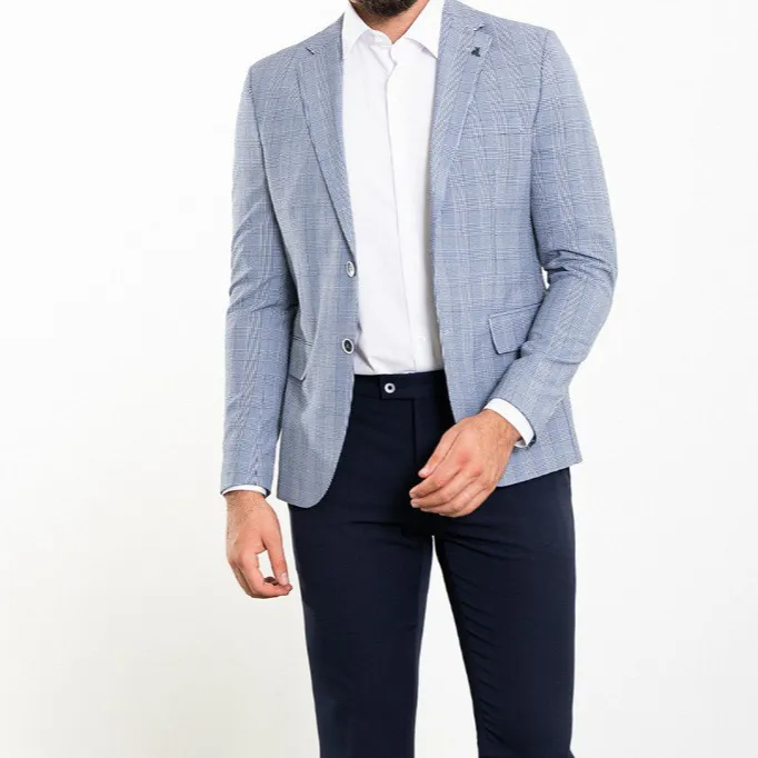 Slim Fit Plaid Blazer/Jacket