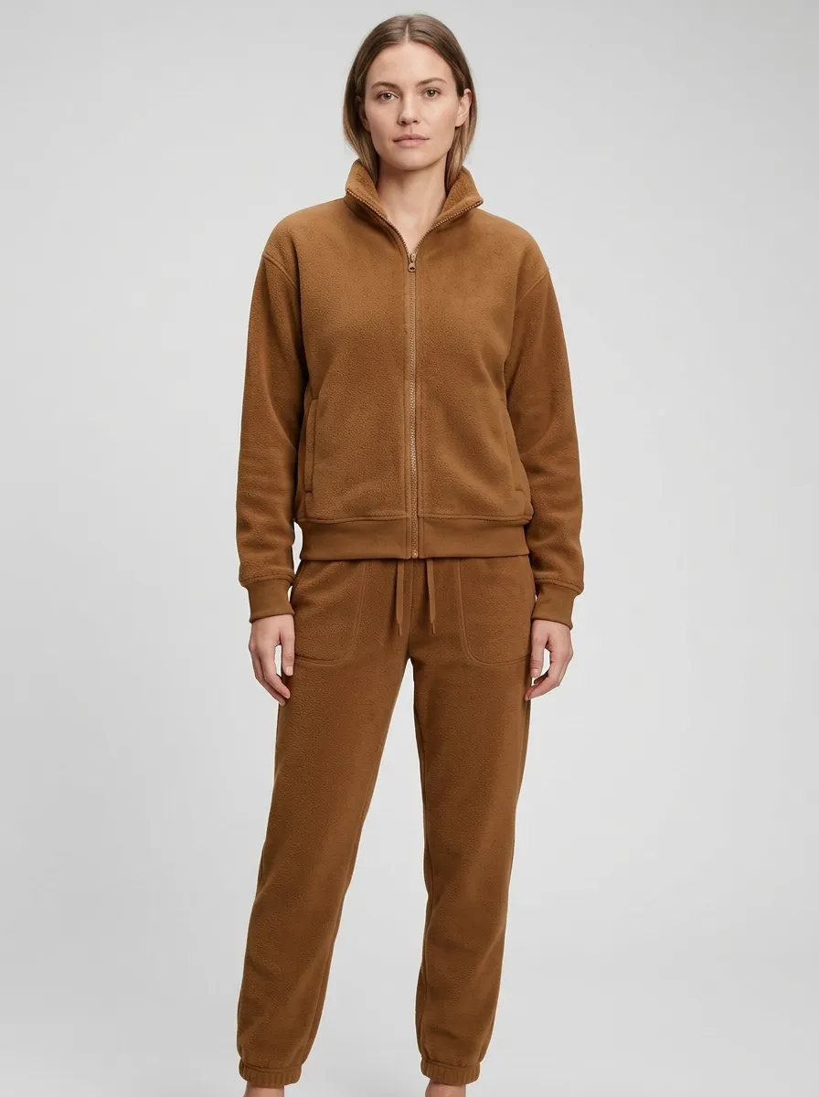 Women's Full-Zip Fleece Jacket And Jogger Set