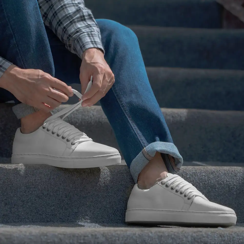 Crisp Leather Low Top Sneakers