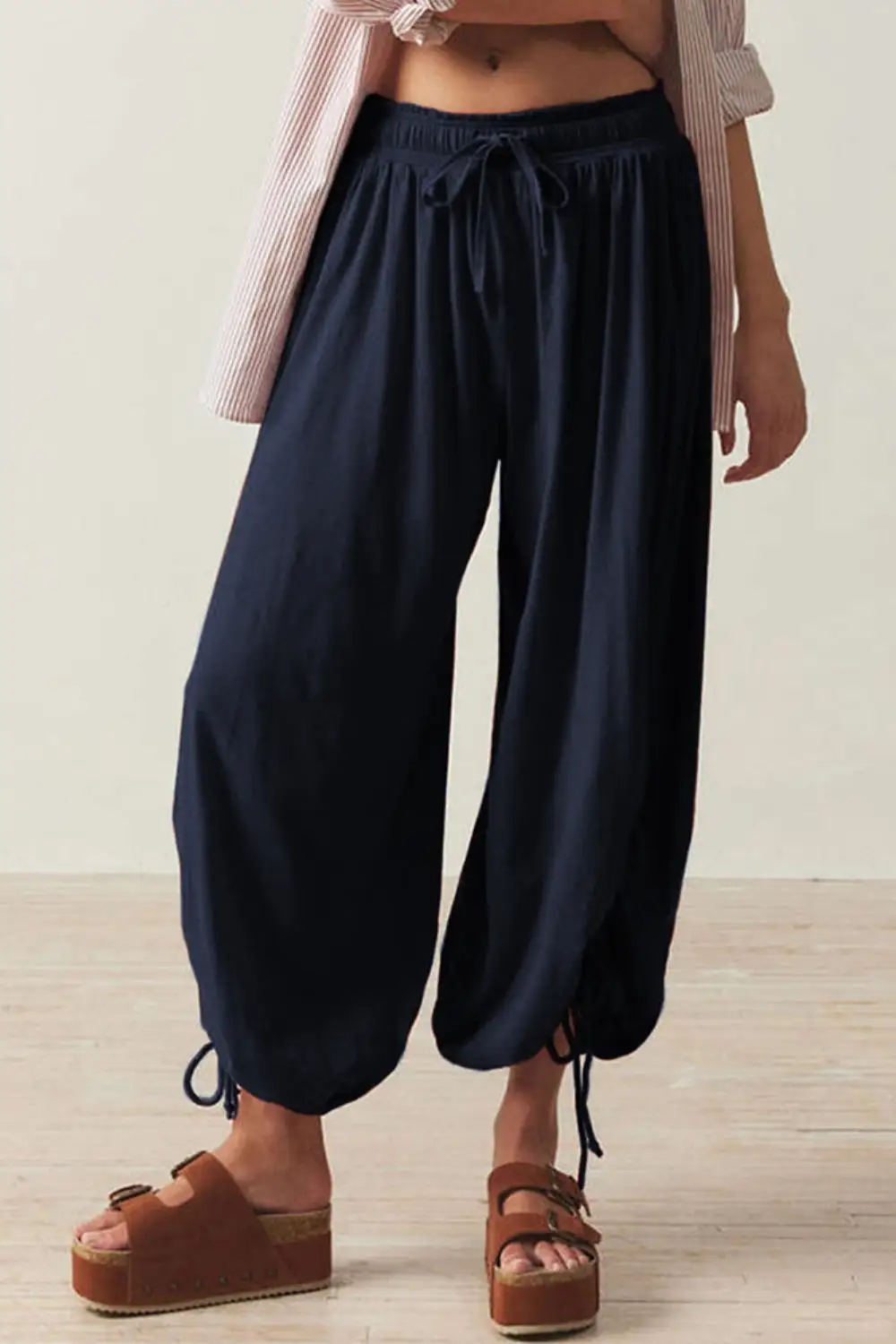 Everyday Drawstring Ruched Pants