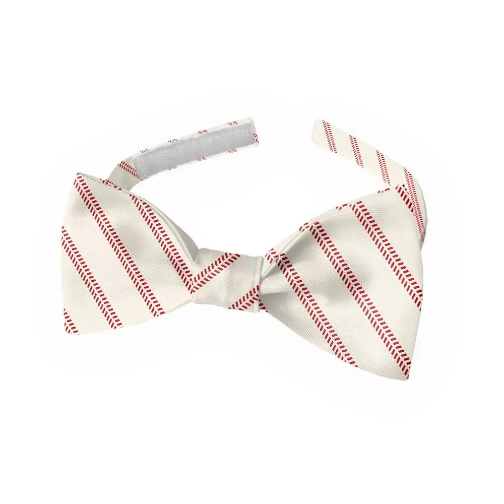 Baseball Stripe Motif Bow Tie