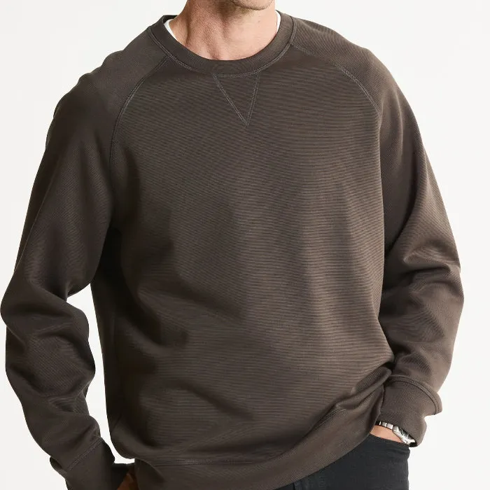 Performance Micro Stripe Knit Raglan Crewneck