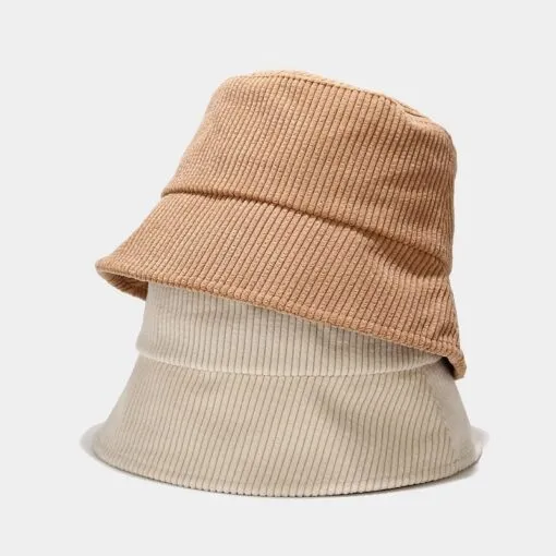 Refined Corduroy Round Beret Hat