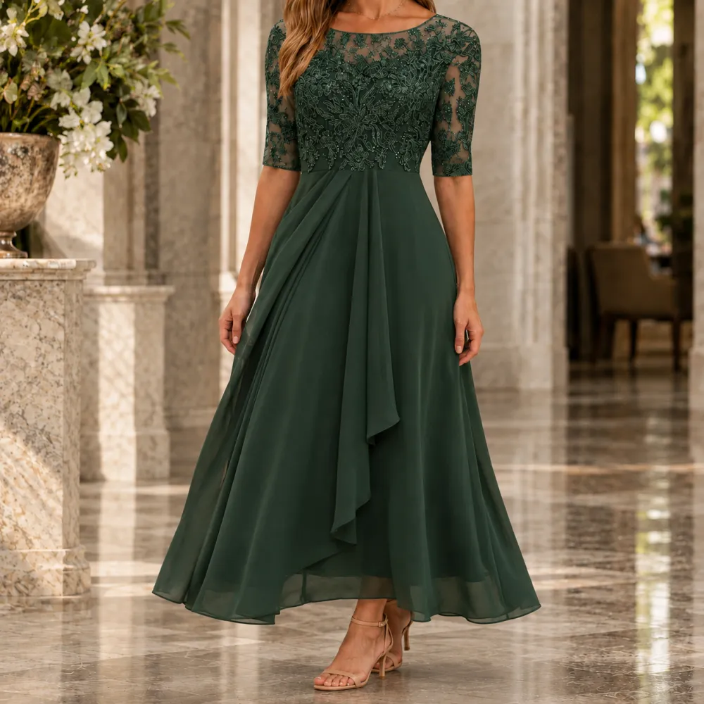 Classic Refined Women's Lace Midi Dress