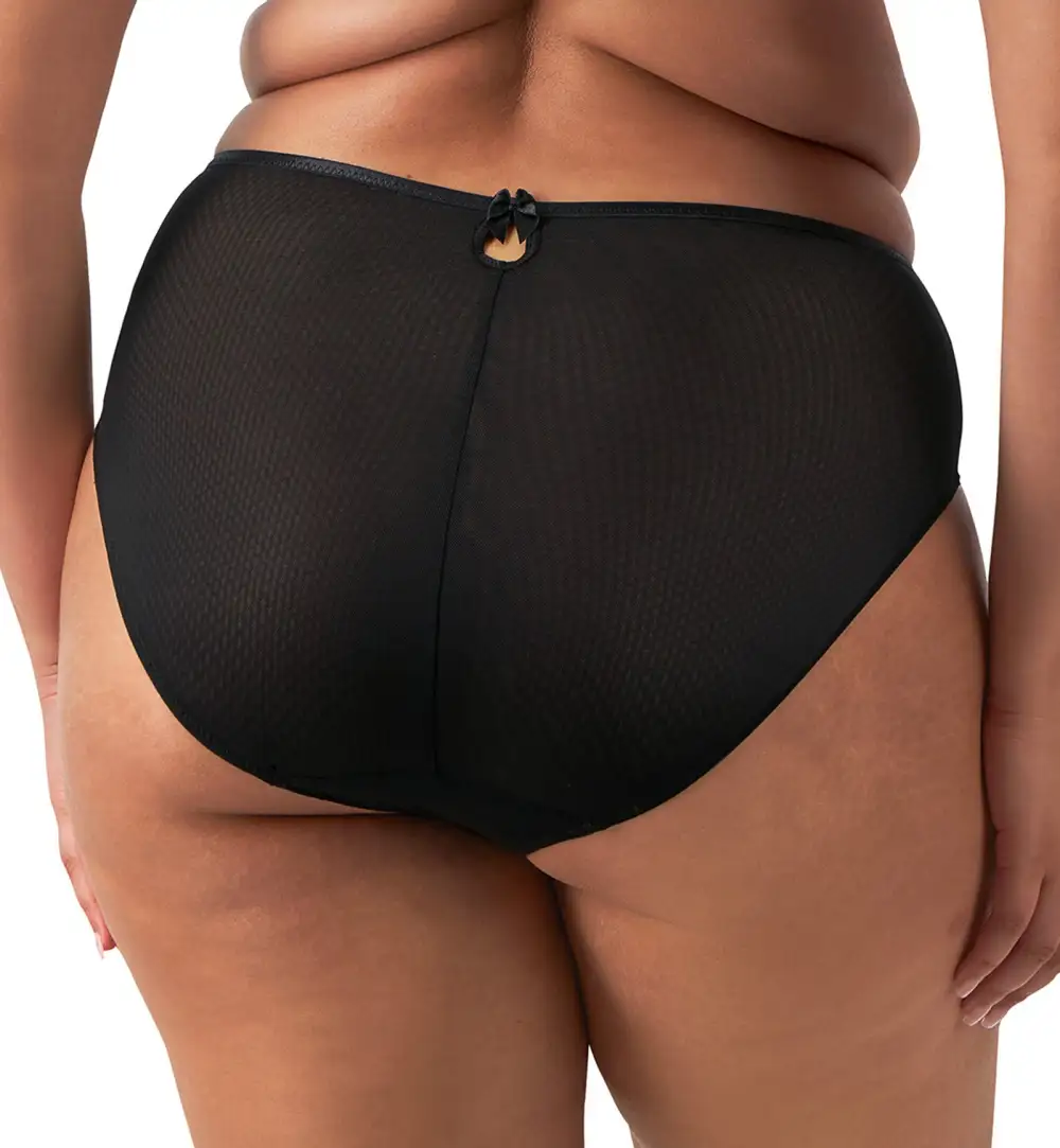 High-Waist Mesh High-Leg Brief Panty