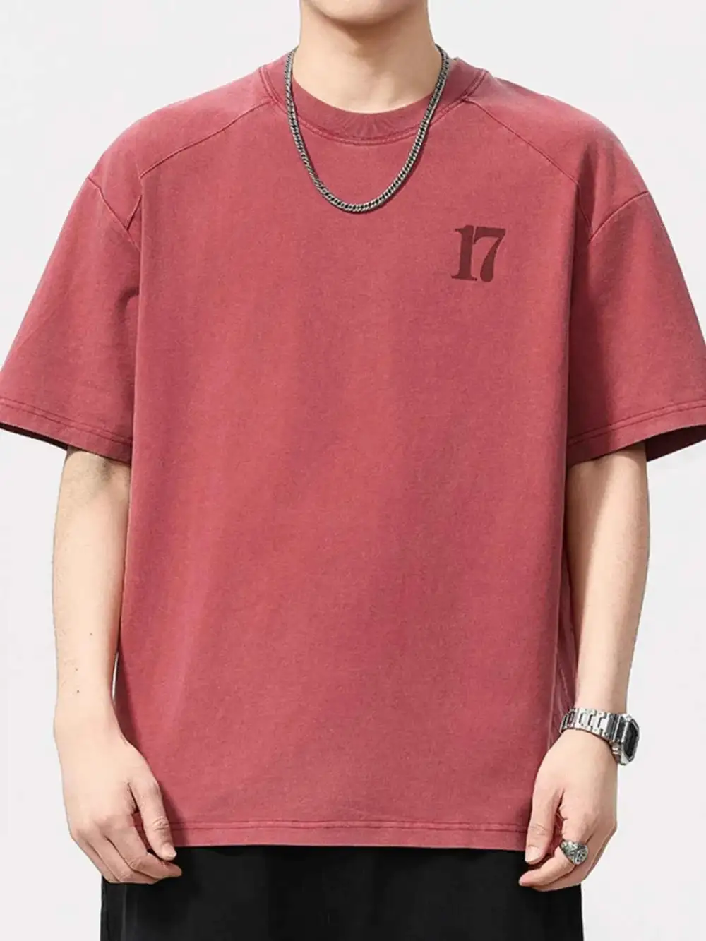 Vintage Washed Number Oversized T-Shirt