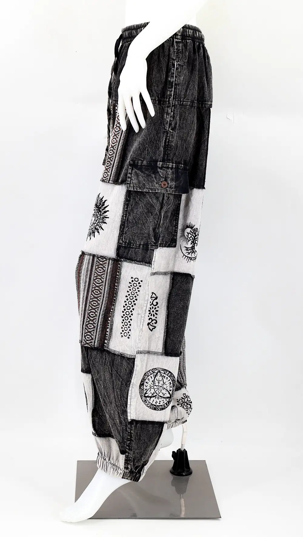 Women's Clean Line Harem Cargo Patchwork Cargo Pants