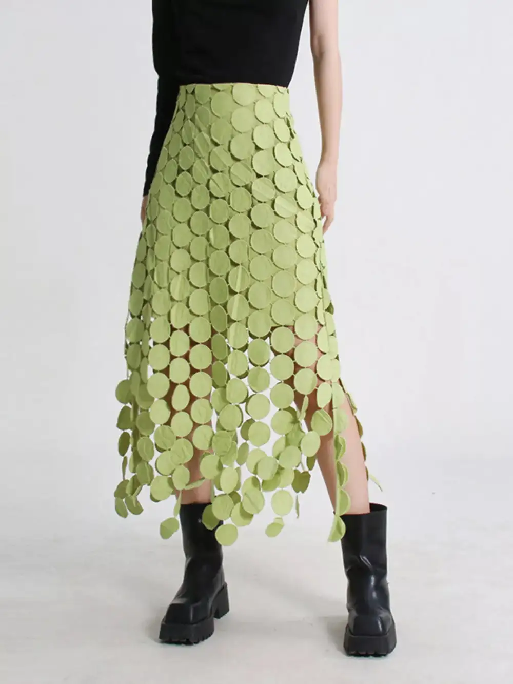 Balanced Fringe Midi Skirt
