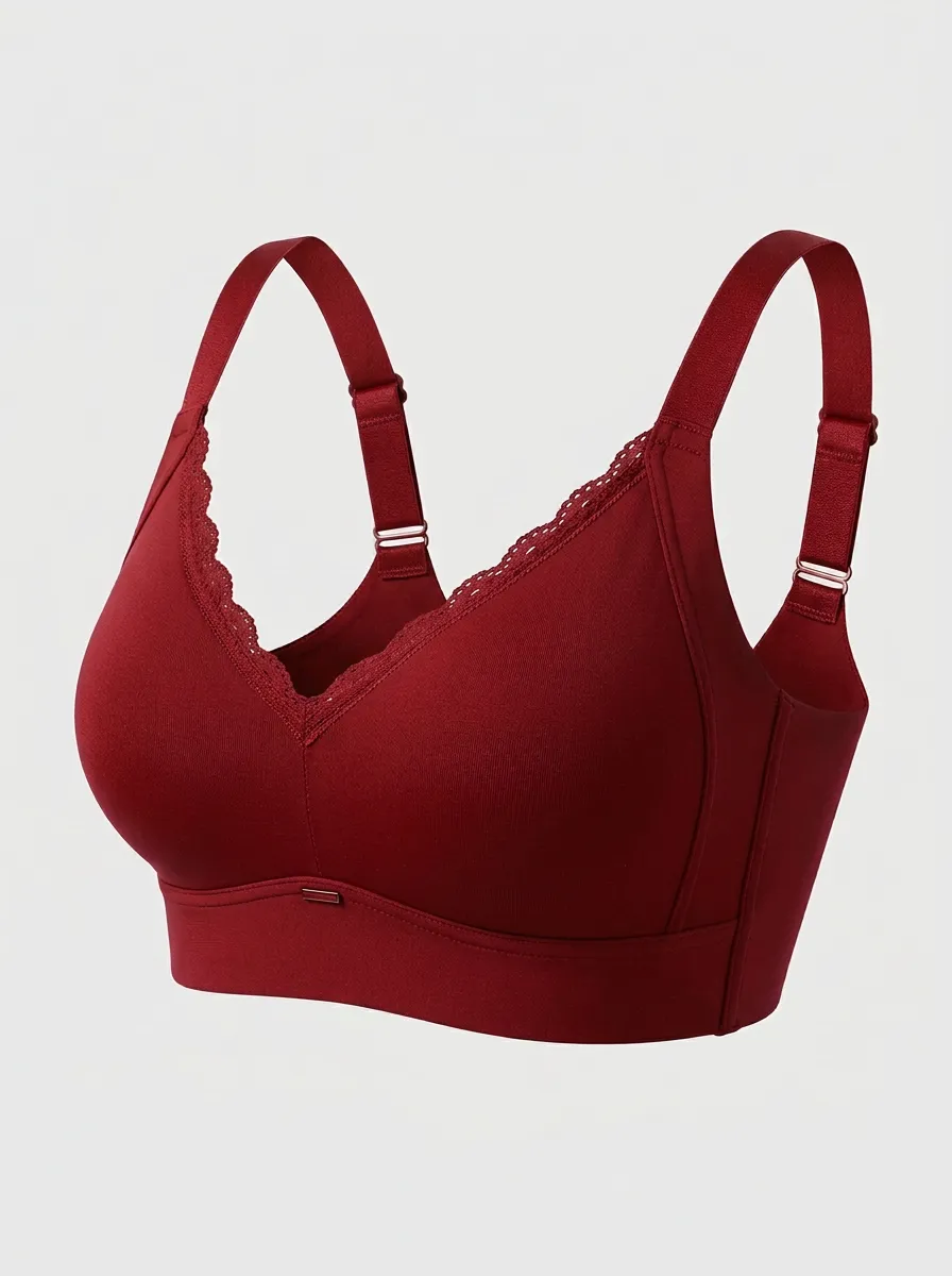 Women's Wireless Lace-Trim Bra
