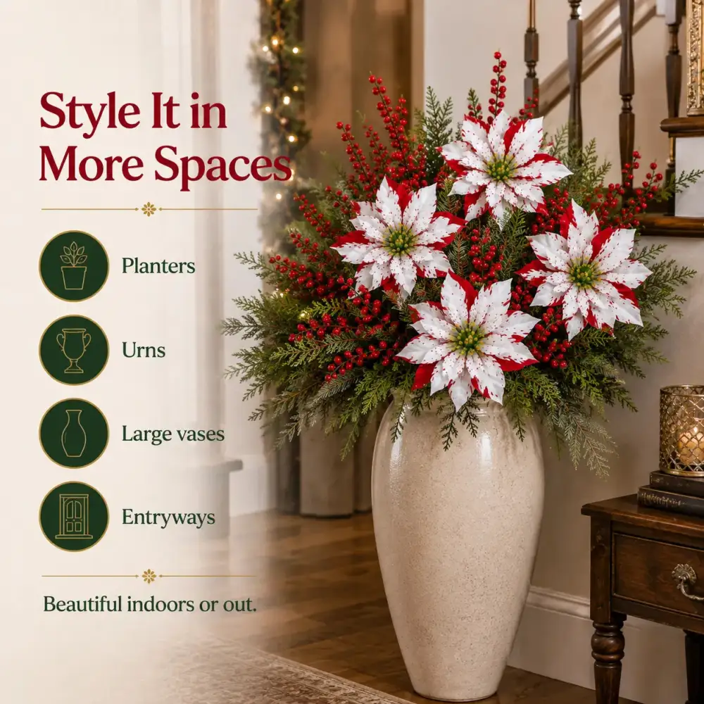 🔥Last Day 49% OFF🌺🎄Christmas Poinsettia Planter Inserts