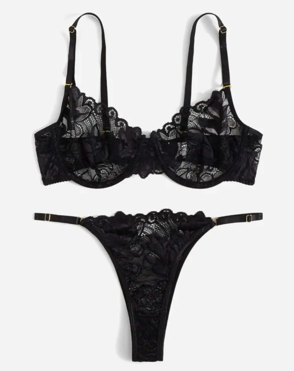 Refined Lace Underwire Lingerie Set
