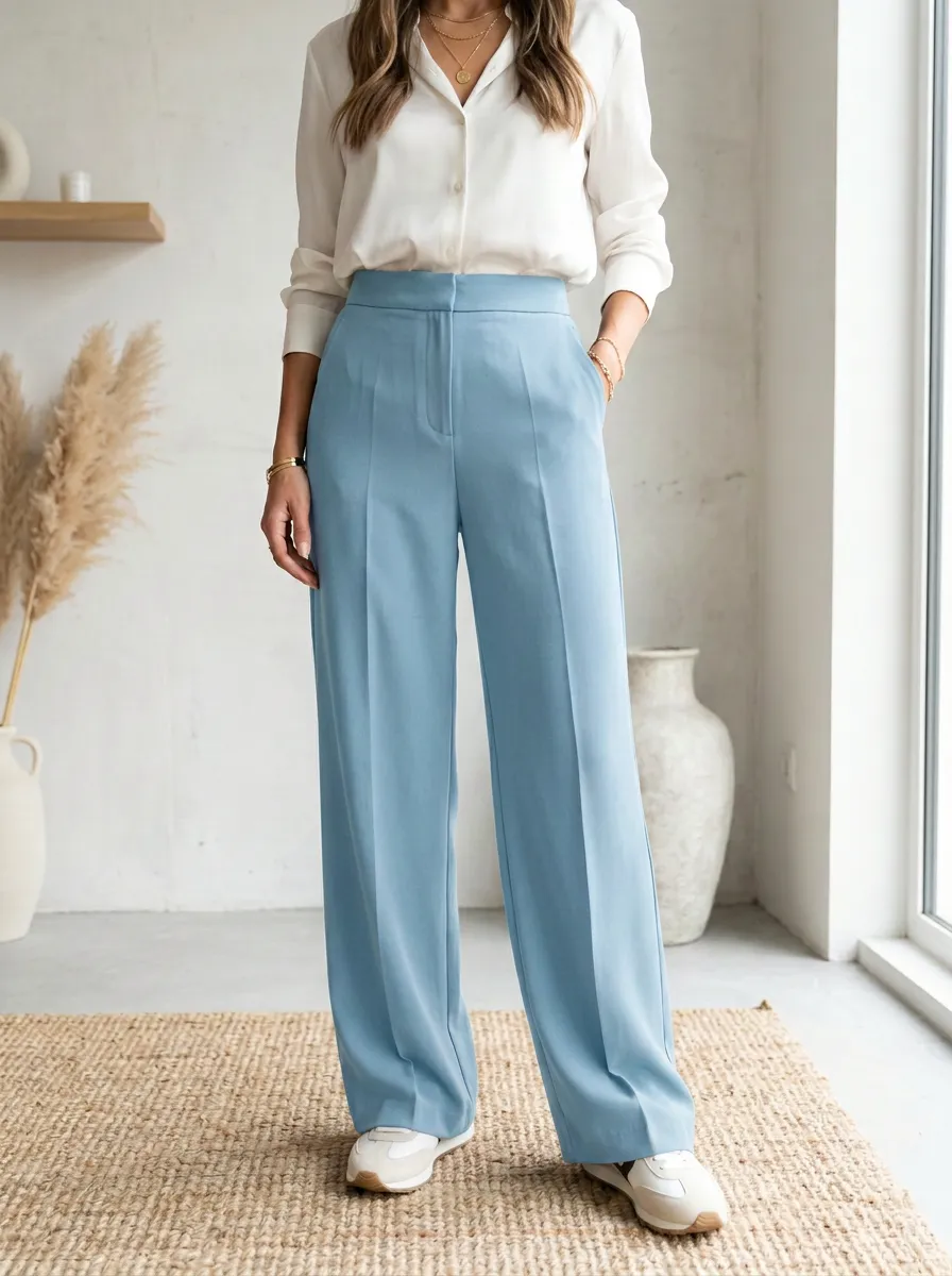 Tailored Minimal Women's Wide-Leg Trousers