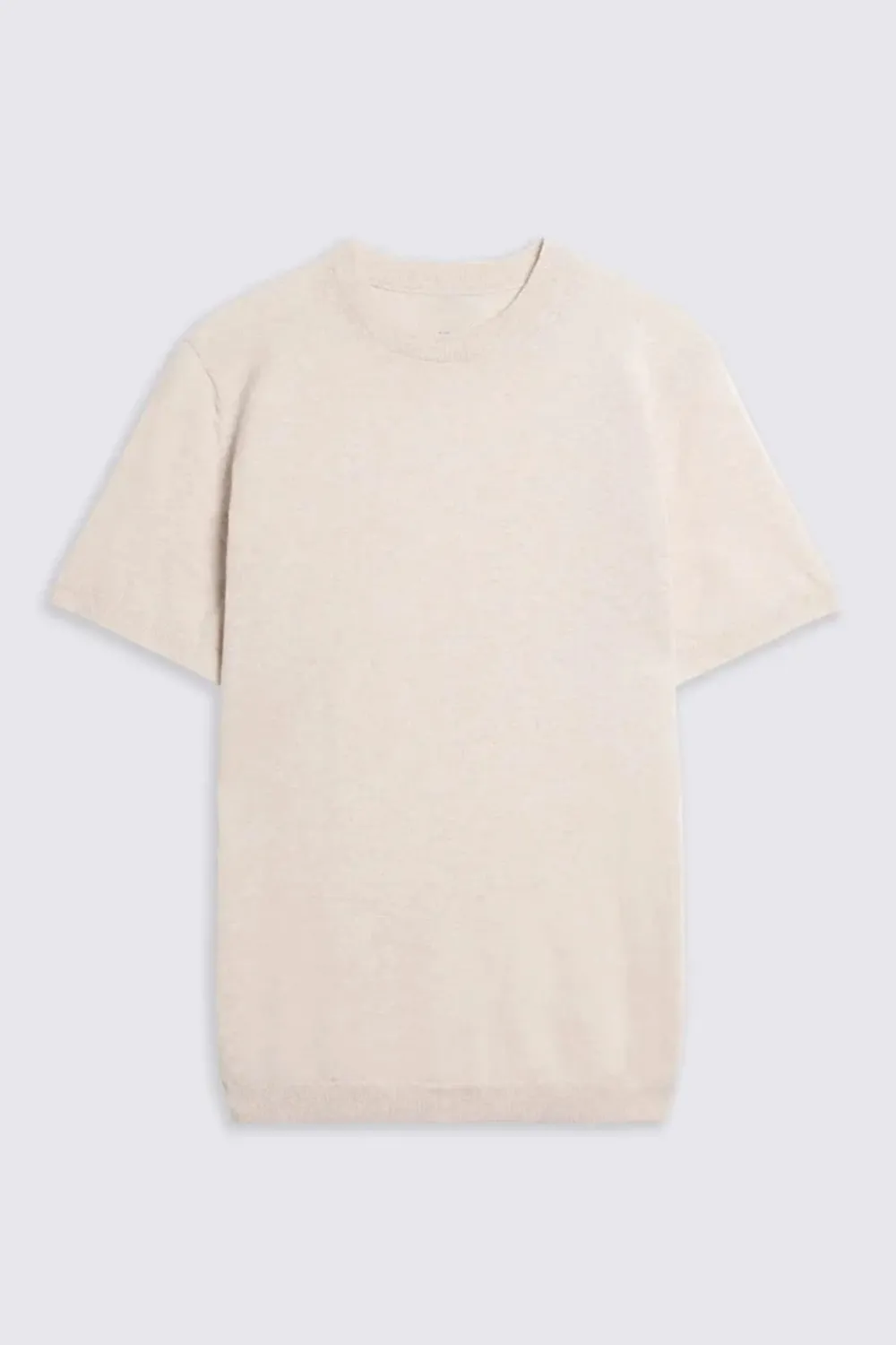 Men's Black Linen-Blend T-Shirt