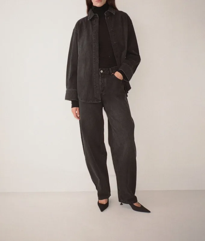 Vintage Black Denim Shirt