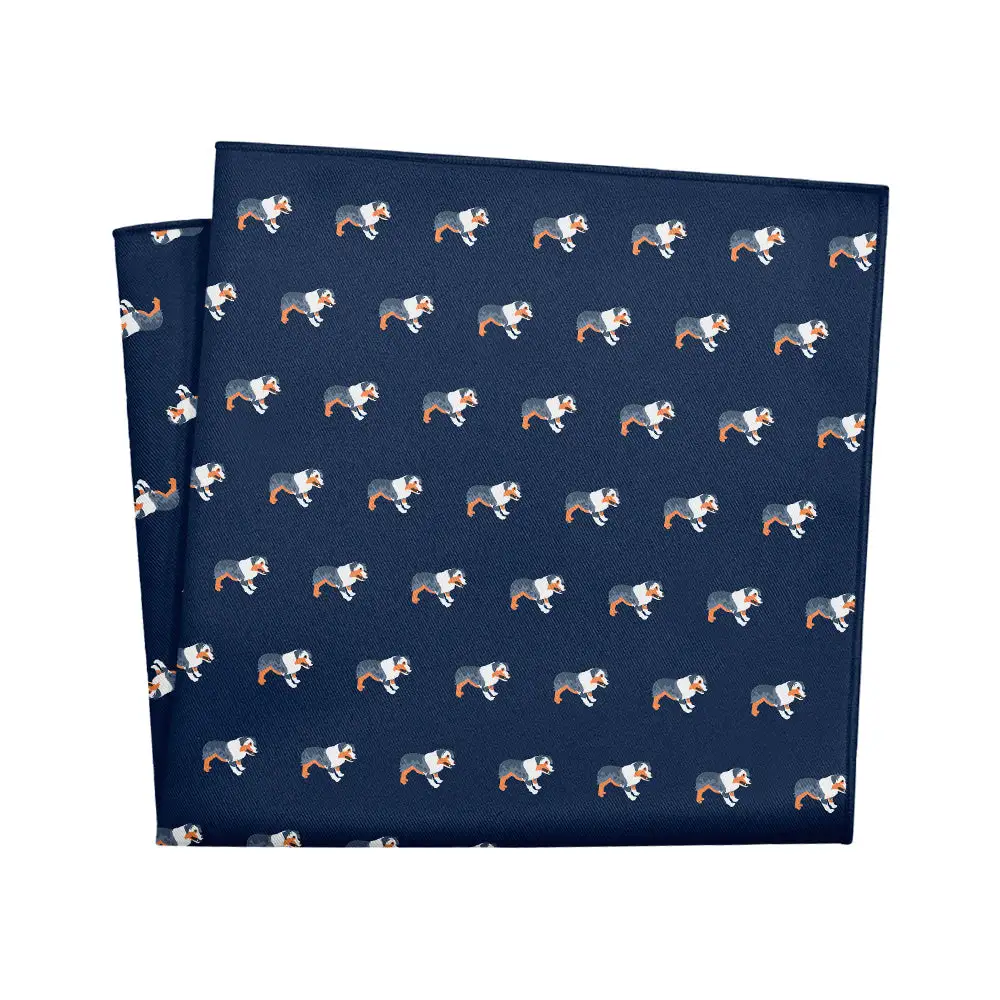 Dapper Refined Animal Motif Dog Motif Pocket Square
