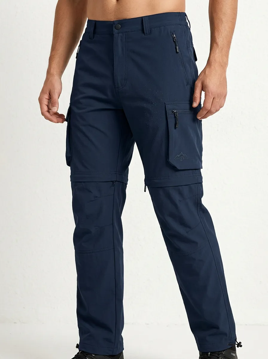 Men's Trek Trail Mountain Graphic Waterproof Zip Tactical Cargo Pants