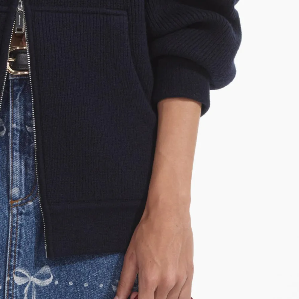 Navy Knit Hoodie