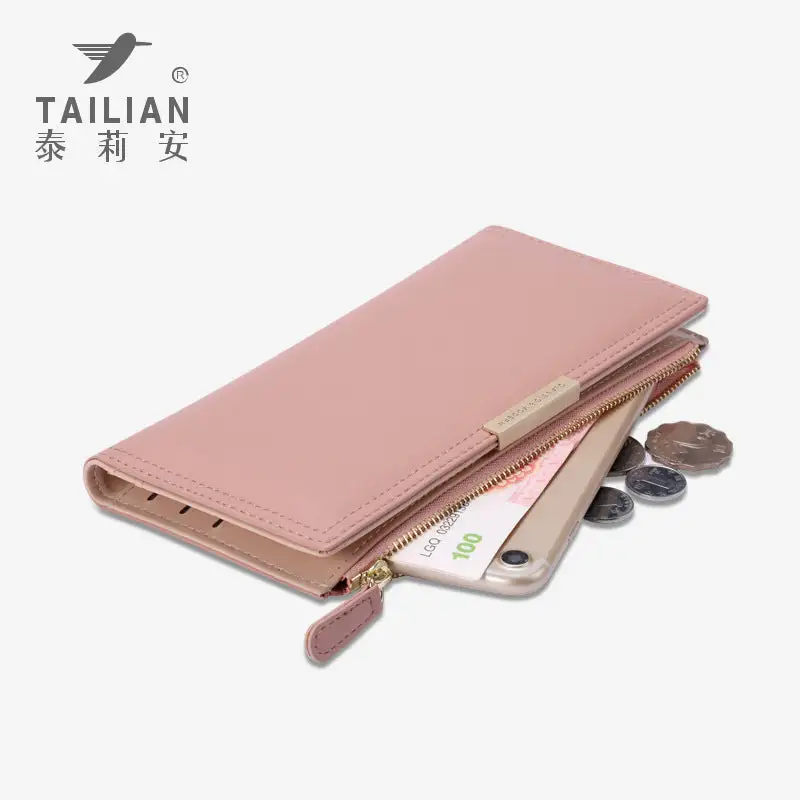 Minimal Slim Zip Wallet Clutch