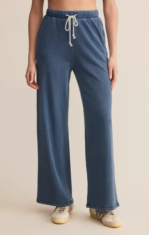 Denim Elastic Waist Pants