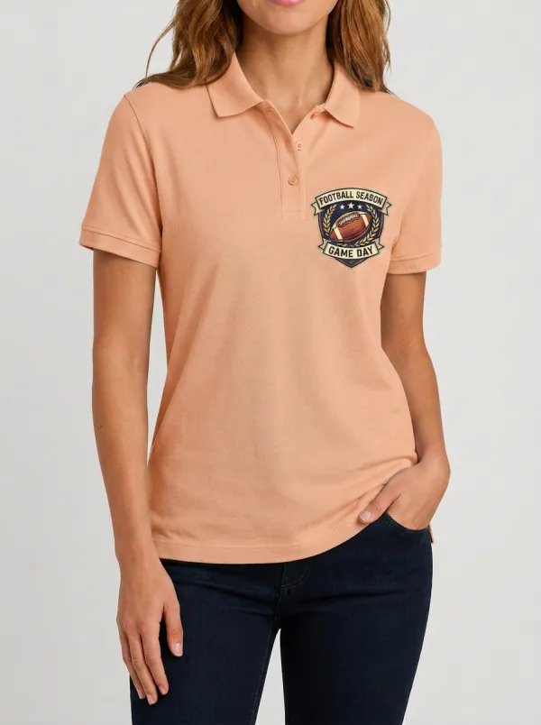 Sporty Football-Inspired Polo Shirt
