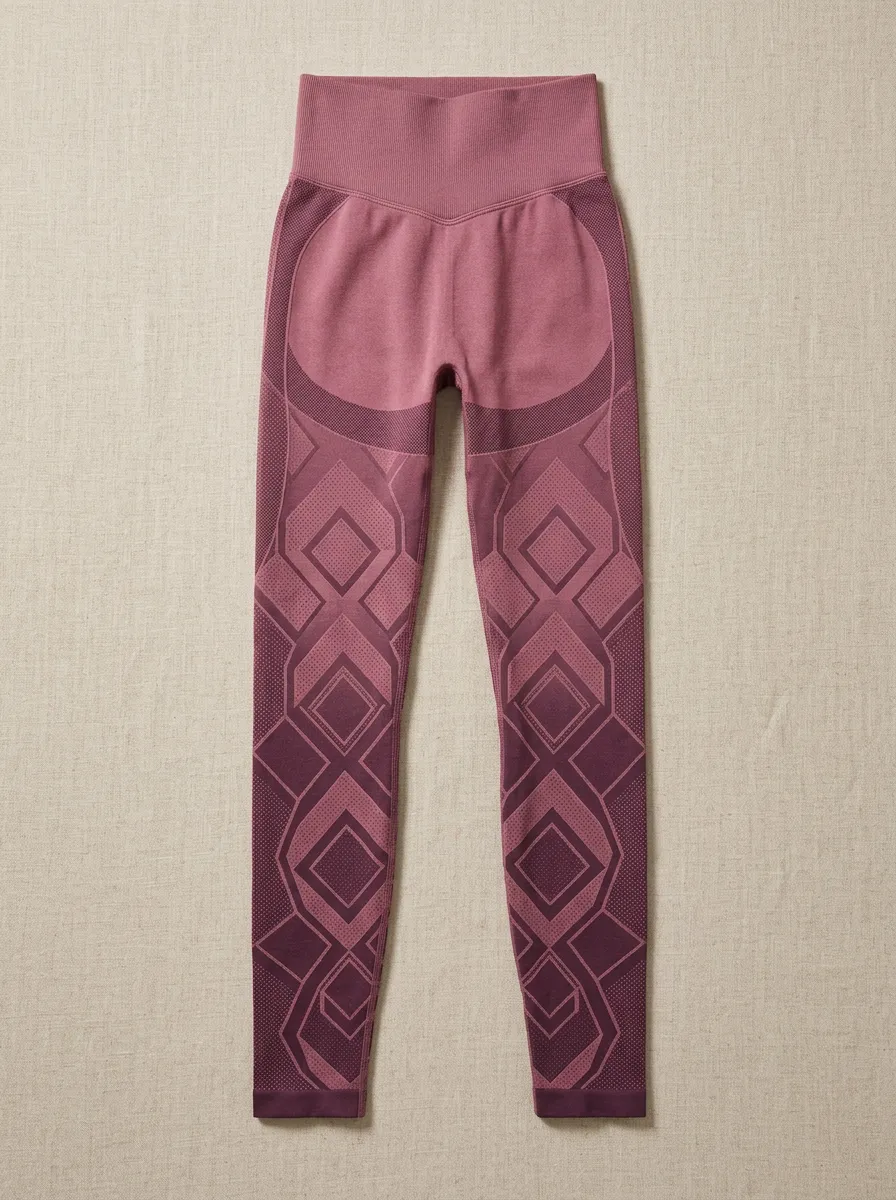 Women's Studio Fitness Gym Geometric Pattern Printed Leggings