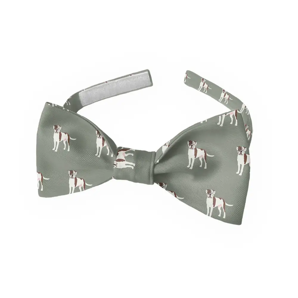 American Bulldog Pattern Bow Tie