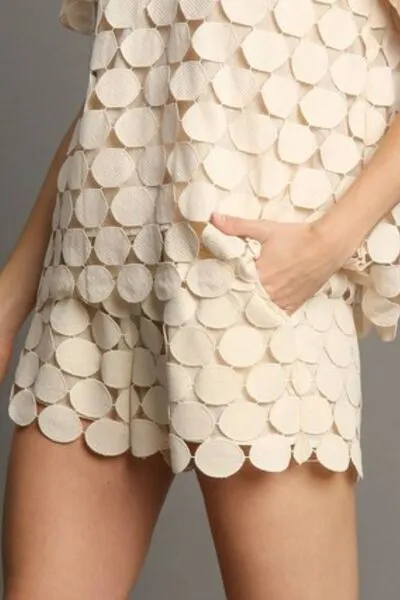 Easygoing Full Size Polka Dot Lace Shorts