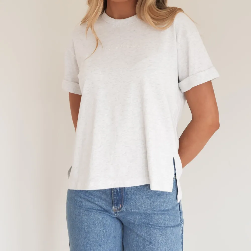 Washed Ribbed Core Casual Tee
