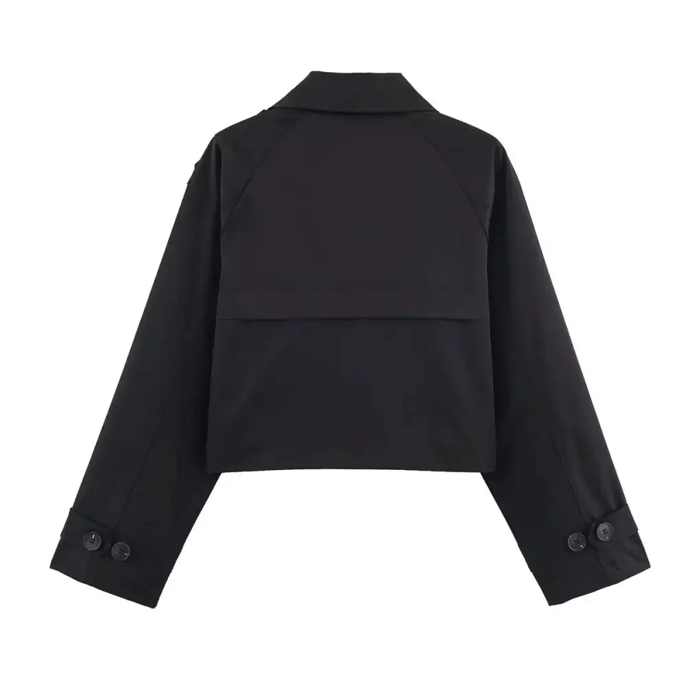 Structured Cropped Trench Coat