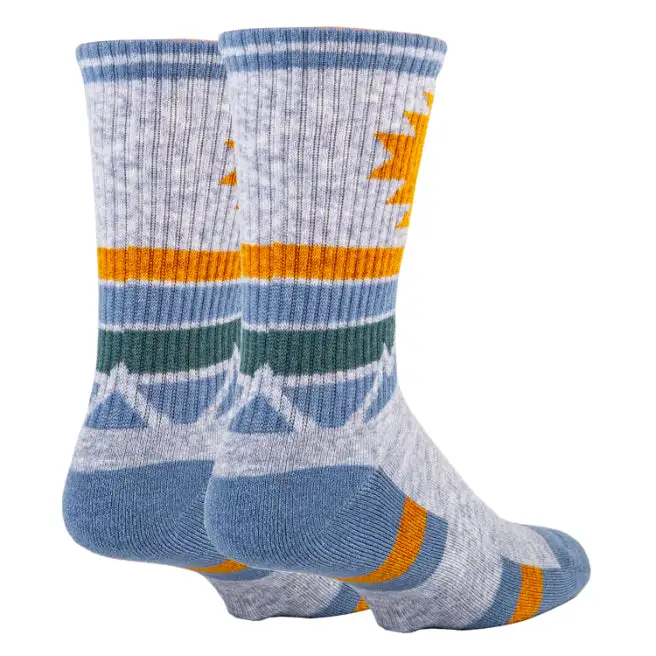 Wool Blend Bird Motif Crew Socks