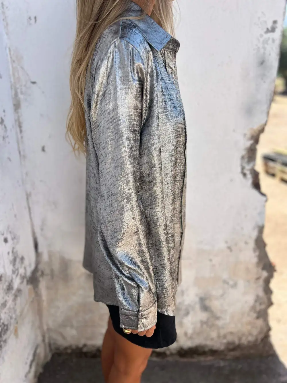 Relaxed Metallic Shirt
