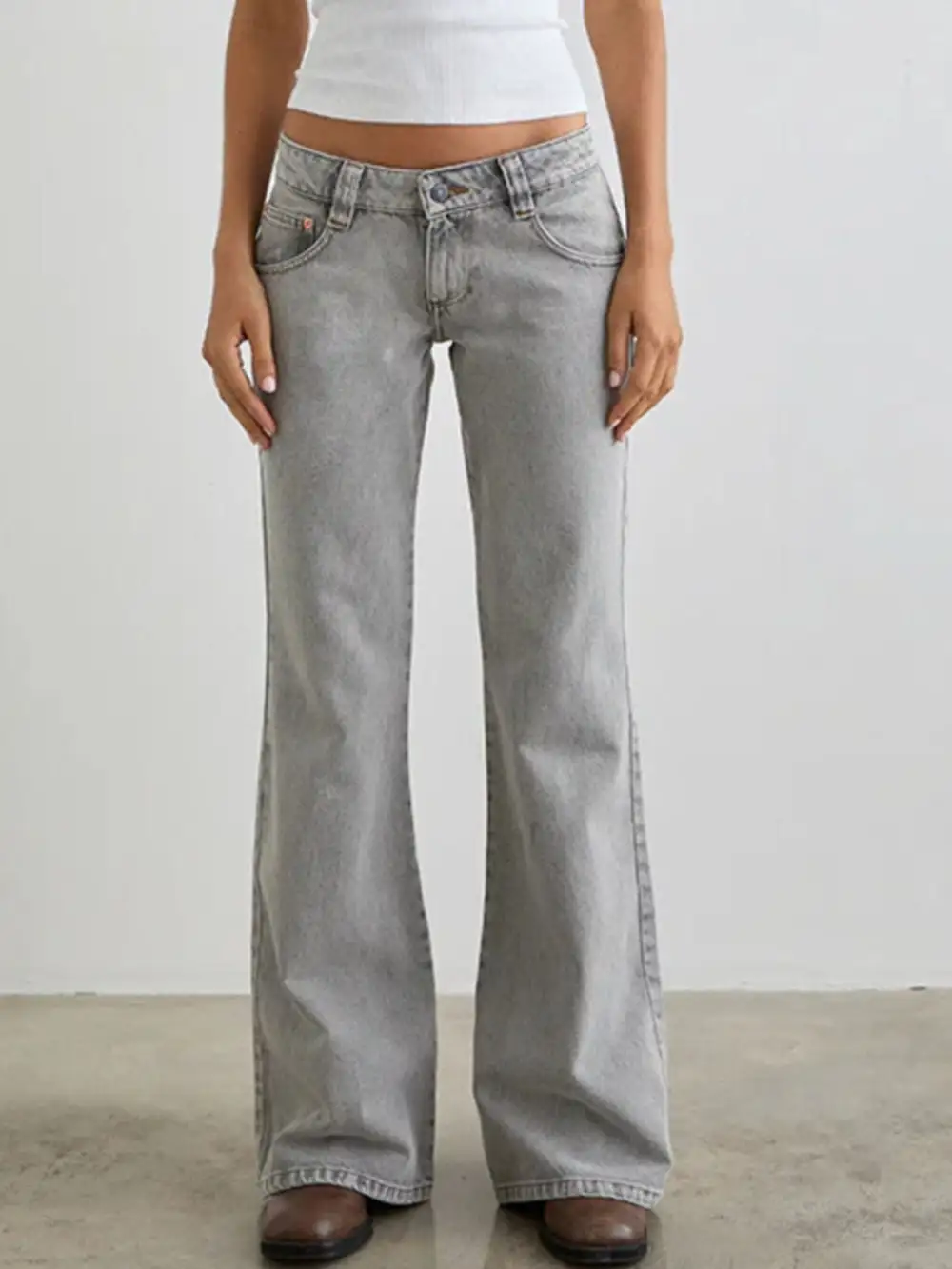 Low Rise Flare Leg Jeans