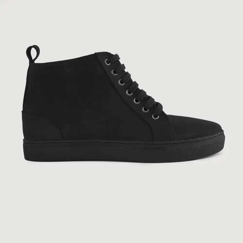 Nubuck Leather High Top Sneakers