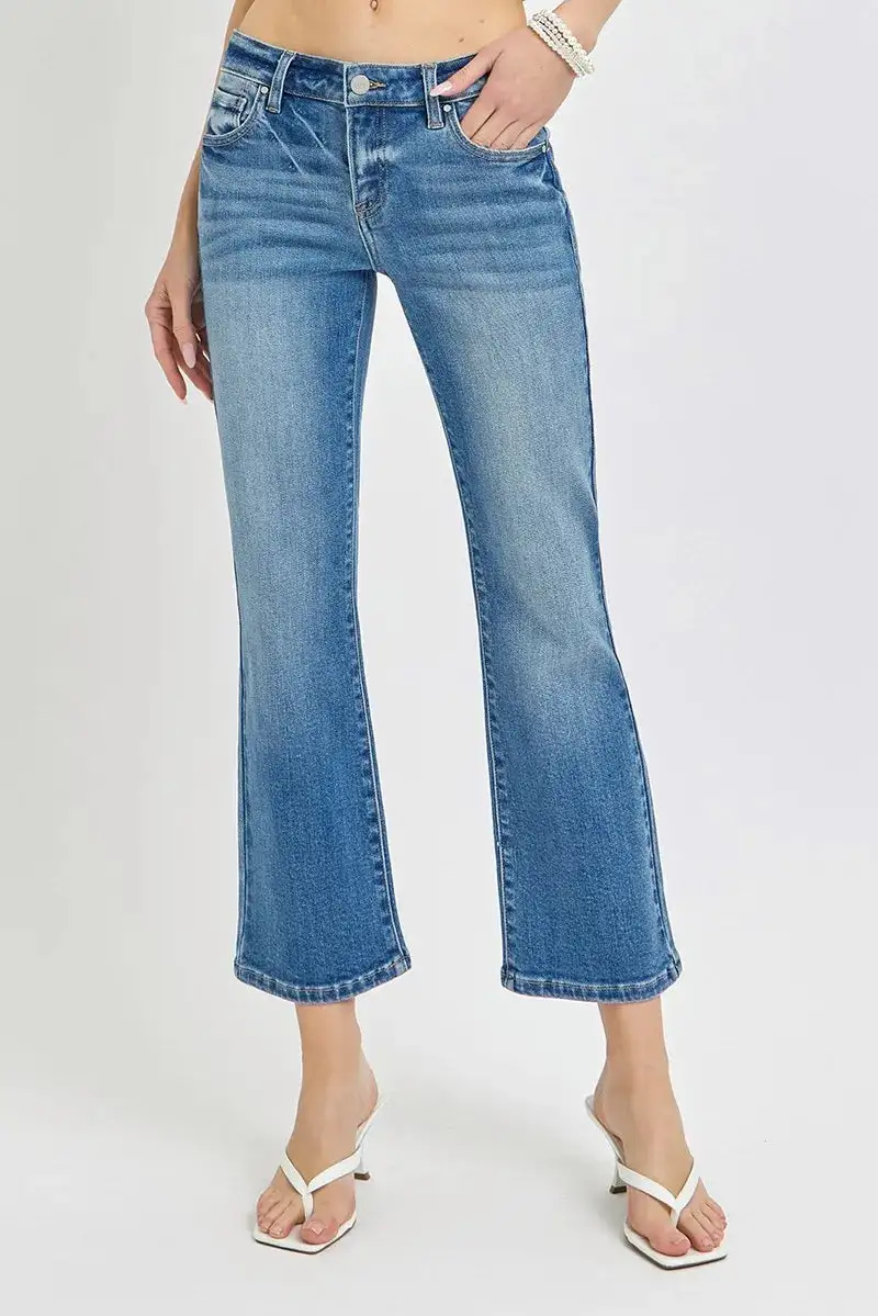 Soft Low Rise Flare Leg Denim Jeans