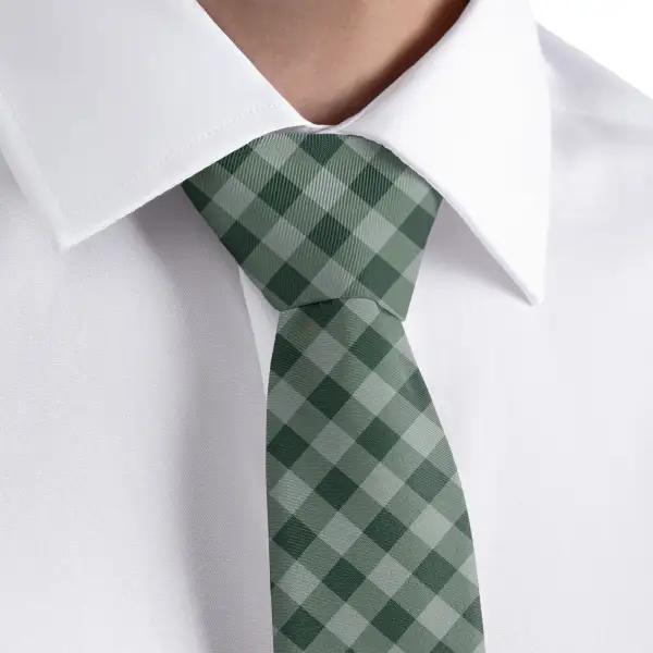 Polished Plaid Design Necktie