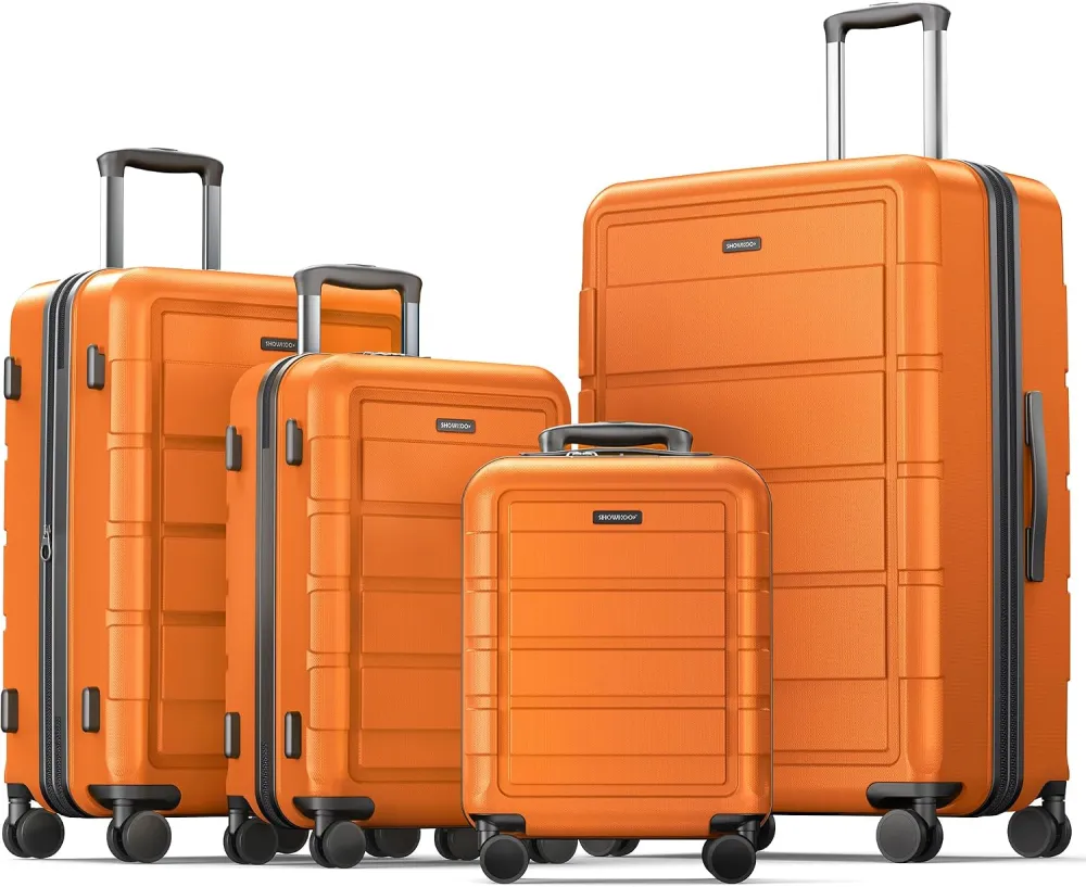 SHOWKOO G-Series Luggage set 3pcs, 100% PC Durable Hardshell Suitcase