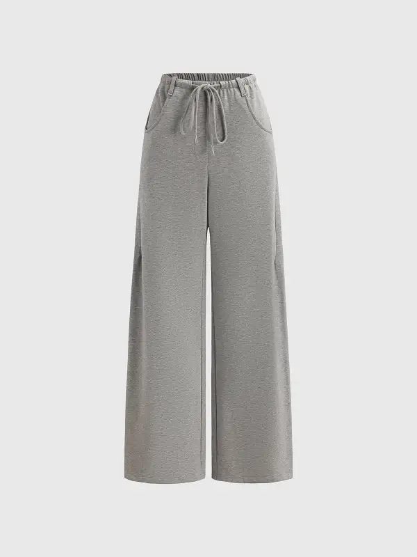 Straight-Leg Relaxed Drawstring-Waist Pants