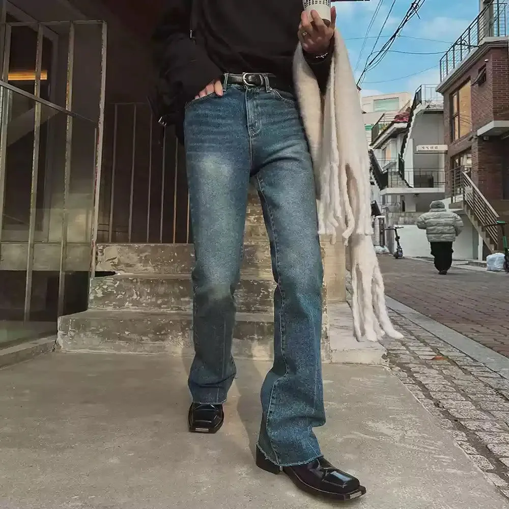 Faded Raw Edge Jeans