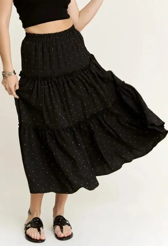 Tiered Rhinestone Skirt