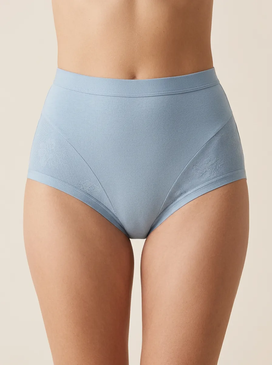 Women's Refined High-Waisted Seamless Ribbed Panties
